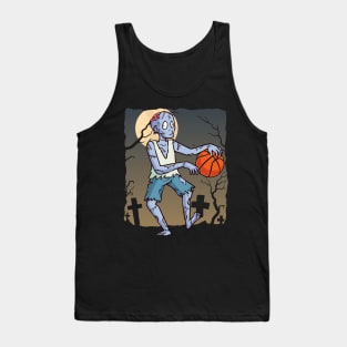 Basketball Zombie, Zombie Playing Basketball Sport Tank Top